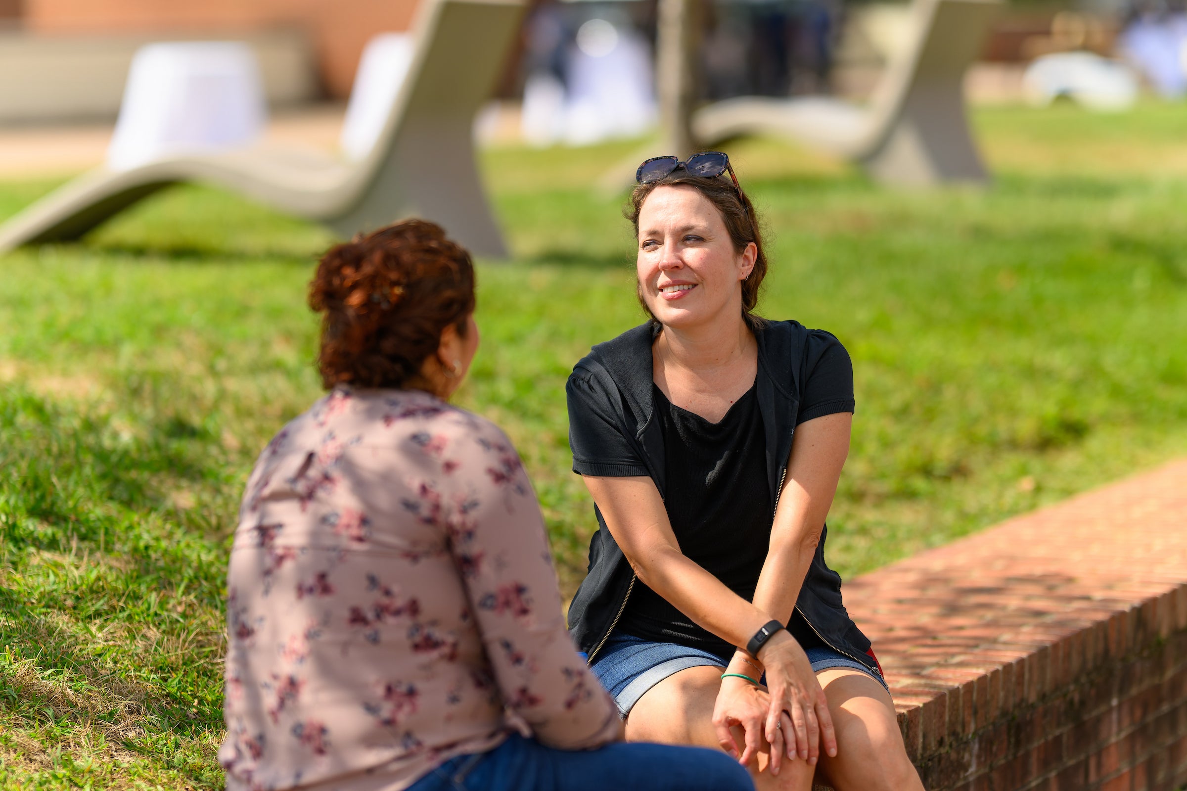 talking outside